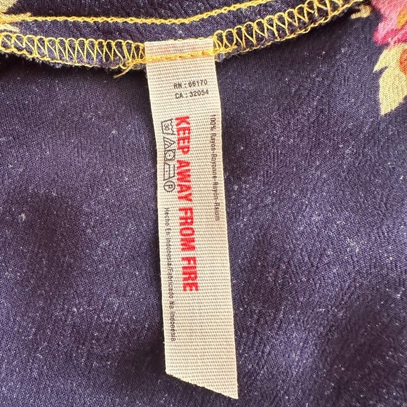 Free People Floral Navy and Mustard Mini Dress - Picture 8 of 9